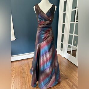 Alex Evenings Sleeveless Formal Gown with Ruched Bodice and Full Skirt, Size 10